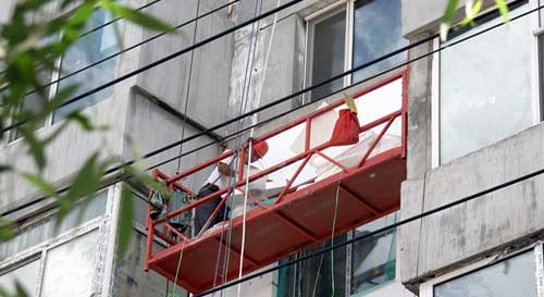 沈阳电动吊篮租赁提高了施工的效率